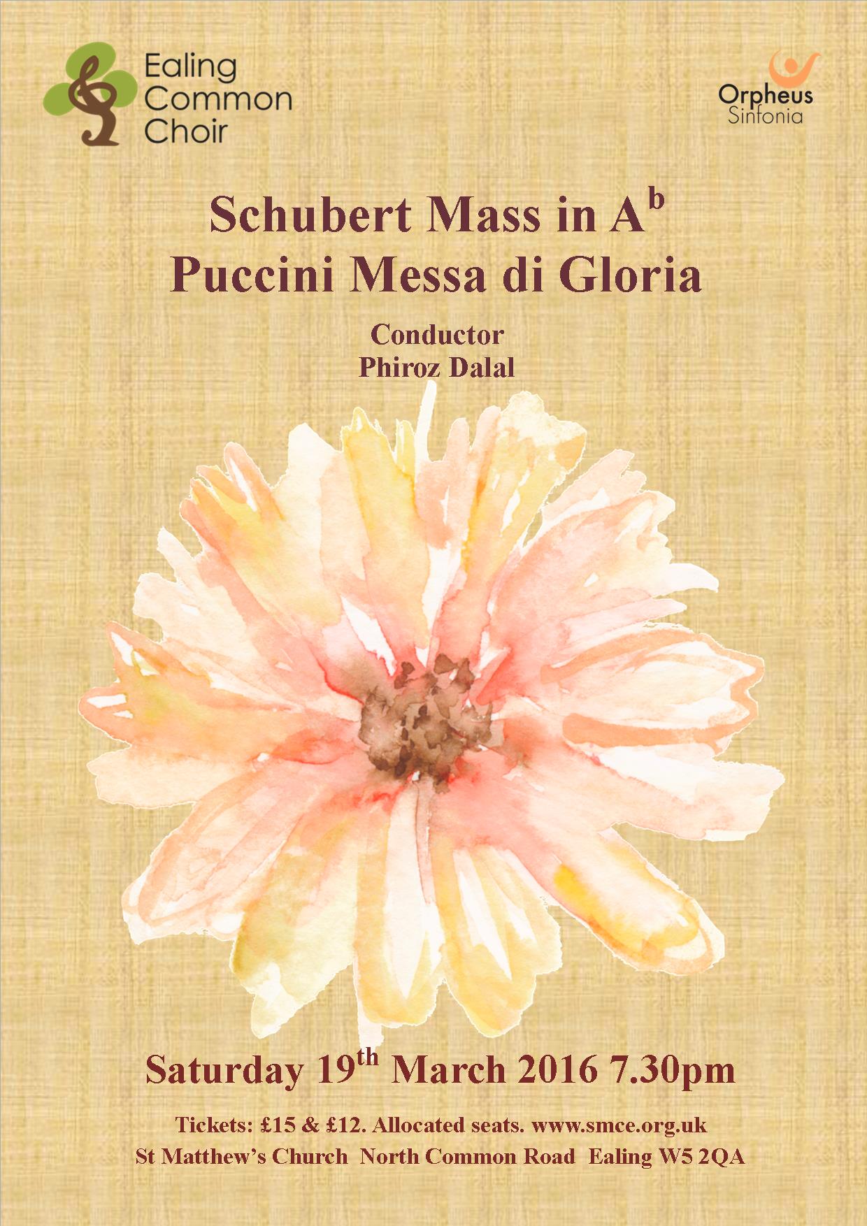 Schubert Mass in Ab, Puccini Messa Di Gloria
